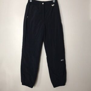 Vintage fera skiwear black warm‎ fall winter polyamide pants size 8